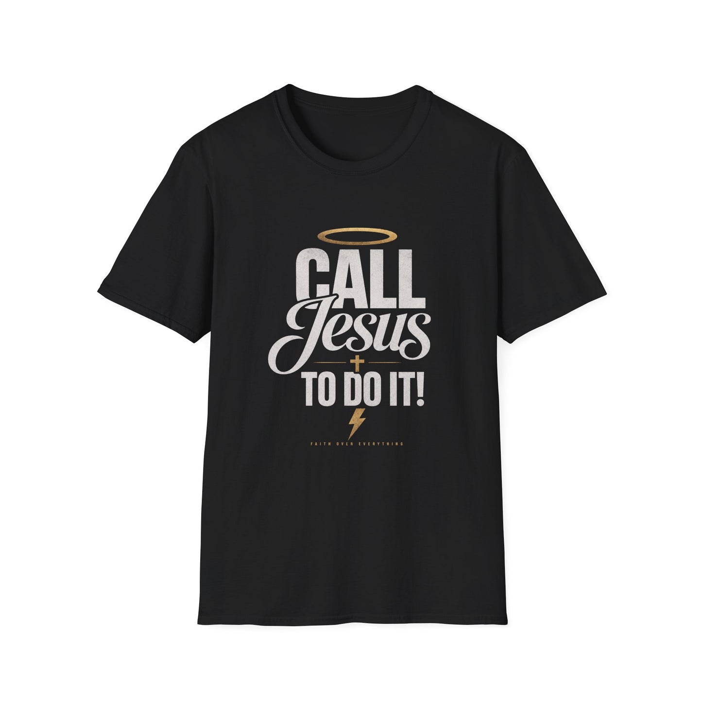 Christian Faith T-Shirt | "Call Jesus" Halo Vintage Graphic Tee | Unisex Gift