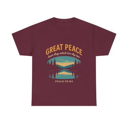 Great Peace Vintage Lake Tee | Nature Graphic T-Shirt | Camping & Outdoor Unisex Shirt