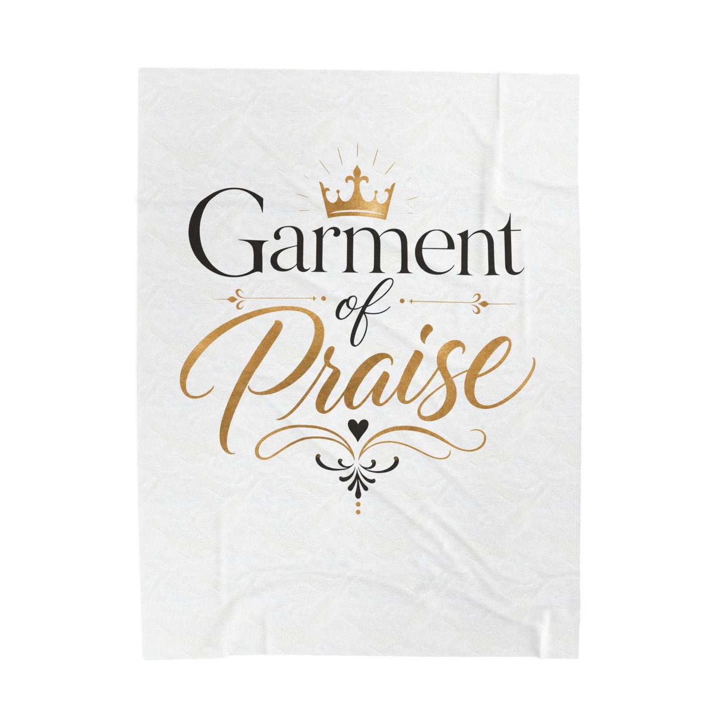Garment of Praise Plush Blanket – Faith-Inspired Velveteen Throw | Christian Gift for Church, Prayer & Worship