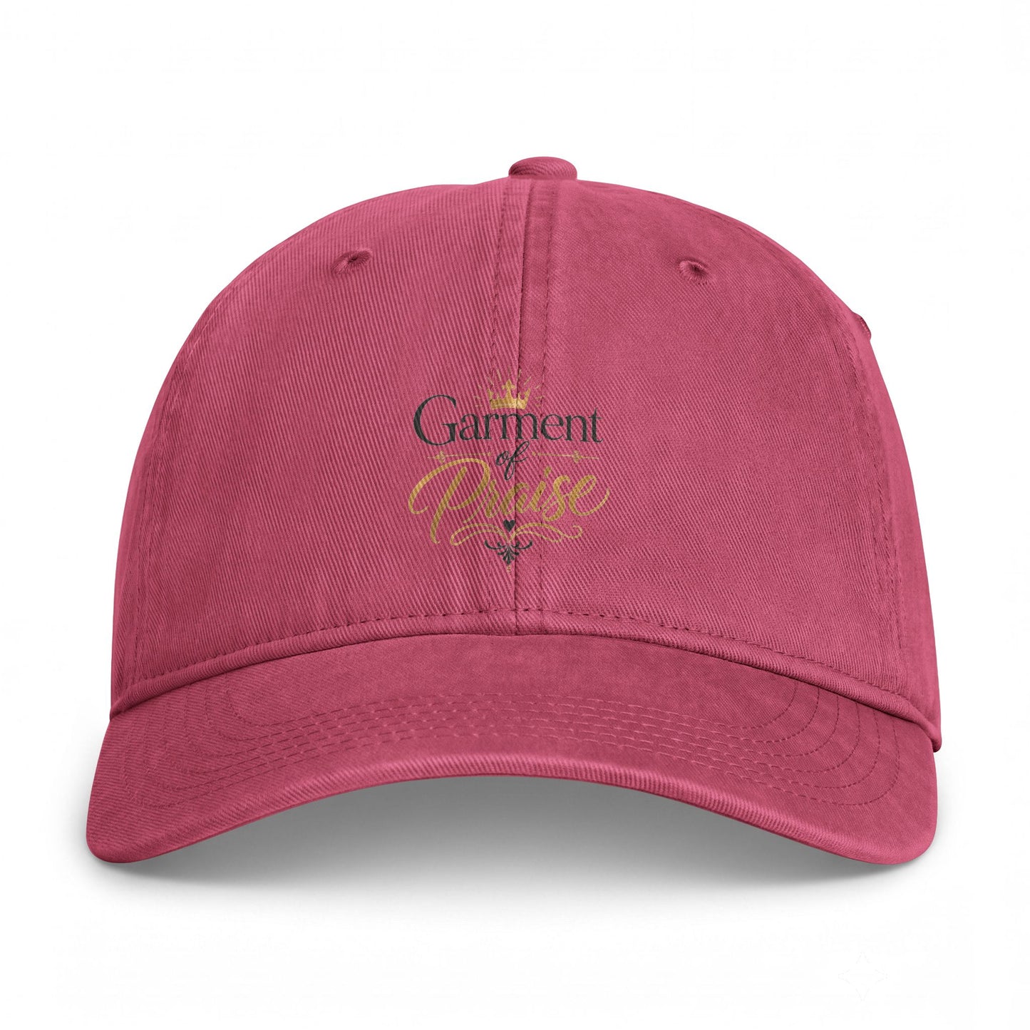 Garment of Praise Washed Cotton Cap | Embroidered Coastal Baseball Hat | Unstructured Vintage-Washed Dad Hat