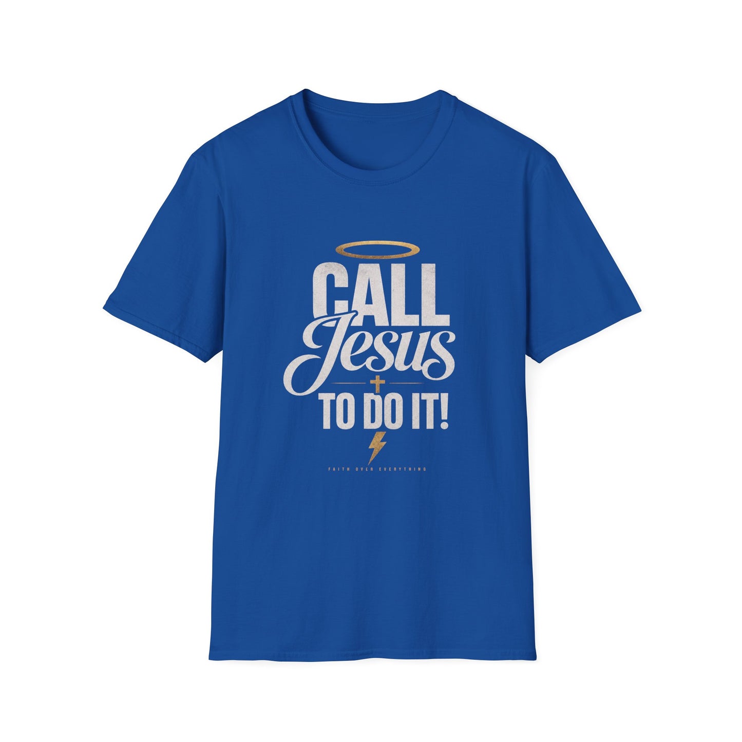 Christian Faith T-Shirt | "Call Jesus" Halo Vintage Graphic Tee | Unisex Gift