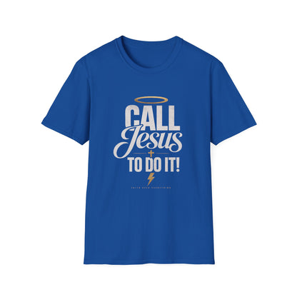 Christian Faith T-Shirt | "Call Jesus" Halo Vintage Graphic Tee | Unisex Gift