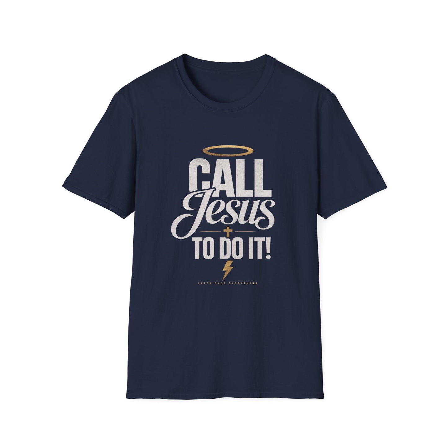 Christian Faith T-Shirt | "Call Jesus" Halo Vintage Graphic Tee | Unisex Gift