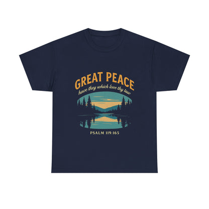 Great Peace Vintage Lake Tee | Nature Graphic T-Shirt | Camping & Outdoor Unisex Shirt