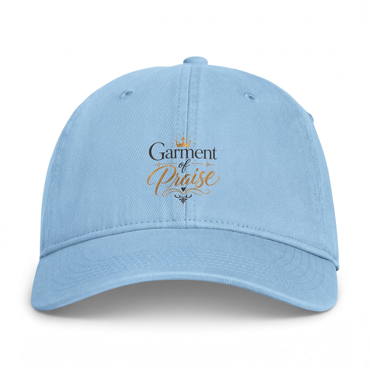Garment of Praise Washed Cotton Cap | Embroidered Coastal Baseball Hat | Unstructured Vintage-Washed Dad Hat