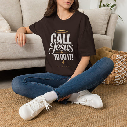 Christian Faith T-Shirt | "Call Jesus" Halo Vintage Graphic Tee | Unisex Gift