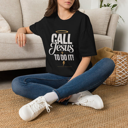 Christian Faith T-Shirt | "Call Jesus" Halo Vintage Graphic Tee | Unisex Gift