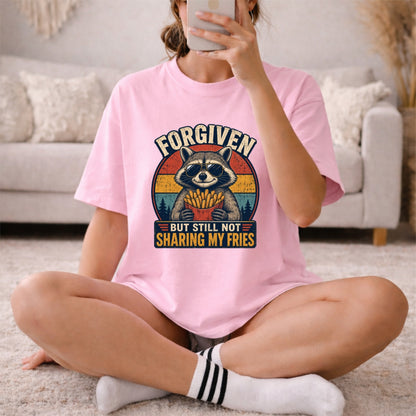 Forgiven Raccoon Fries Shirt | Funny Christian Retro Tee
