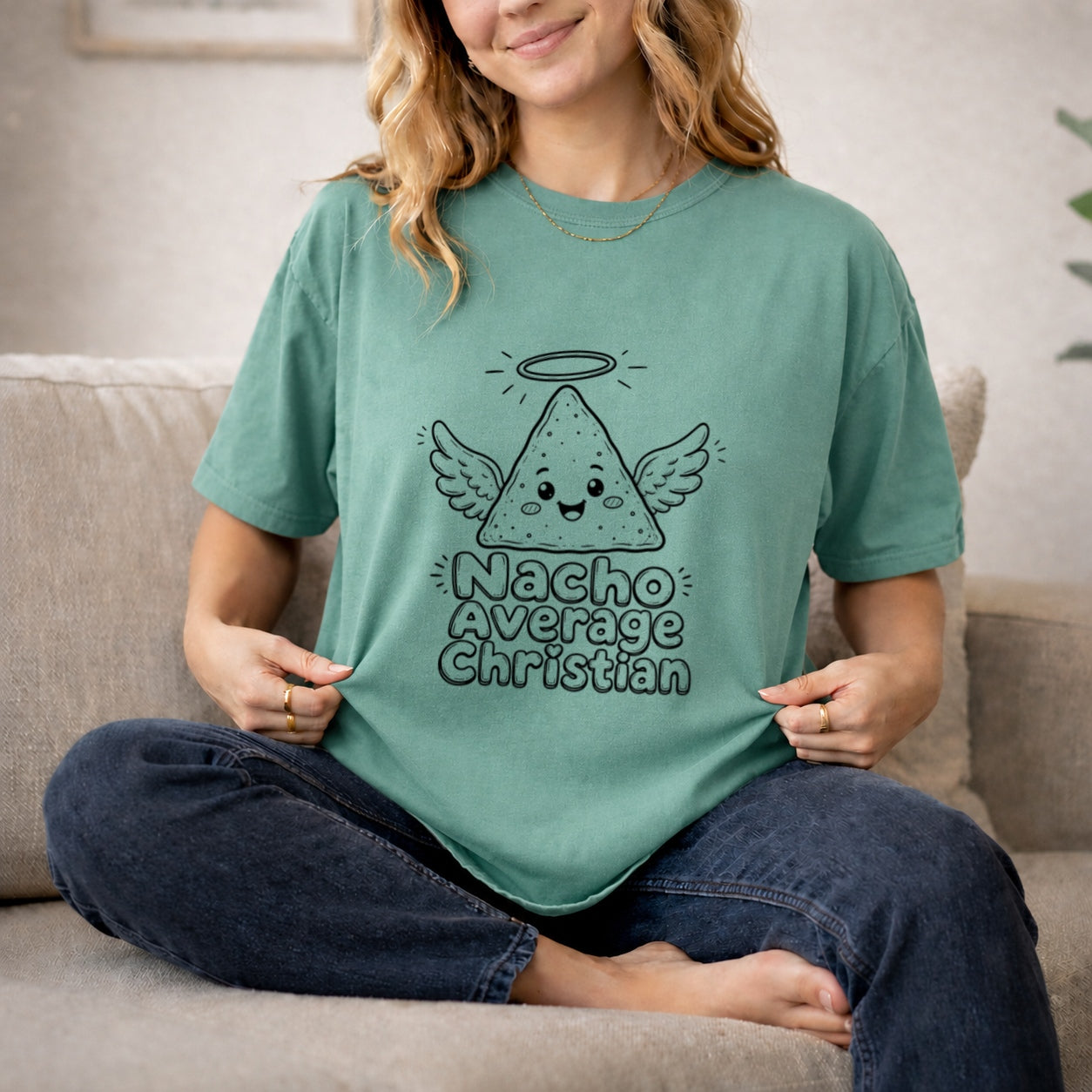 Nacho Average Christian T-shirt | Funny Religious Nacho Tee