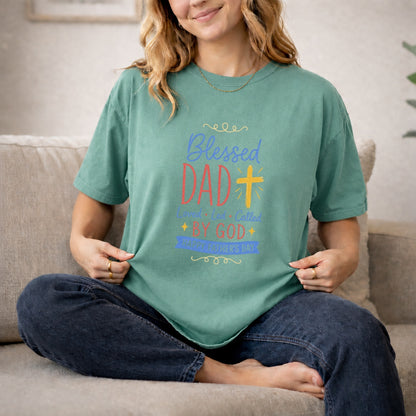 Blessed Dad Shirt, Christian Father's Day Gift, Loved Led Called By God Tee