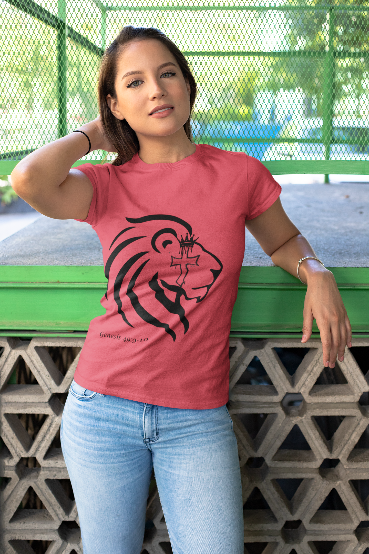 Crowned Lion with Cross T-Shirt, Lion of Judah Christian Graphic Tee, Faith Based Shirt, Religious Gift for Men Women