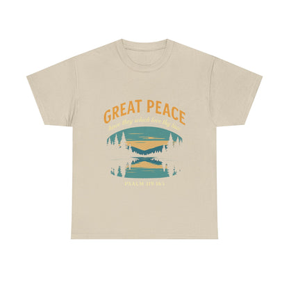 Great Peace Vintage Lake Tee | Nature Graphic T-Shirt | Camping & Outdoor Unisex Shirt