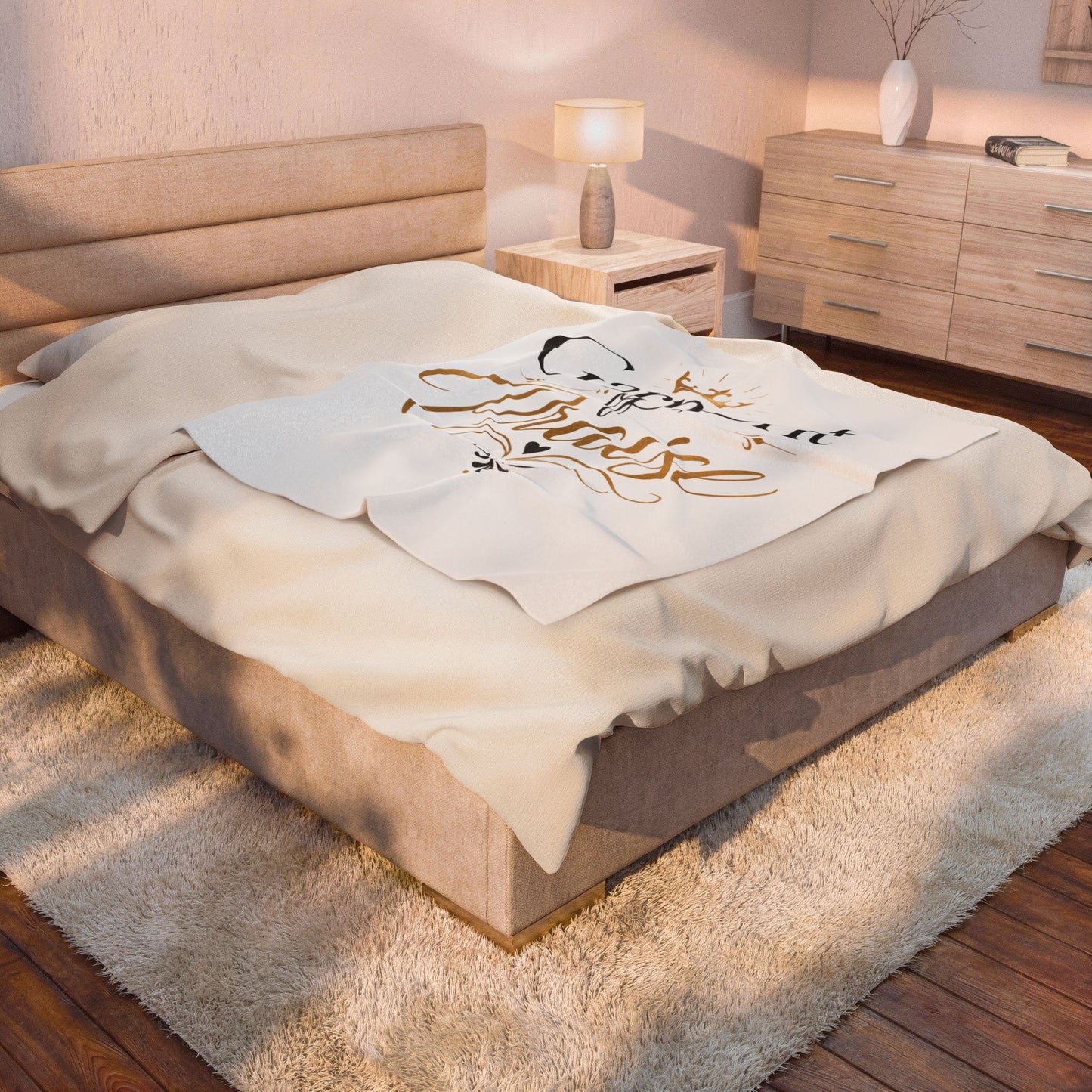 Garment of Praise Plush Blanket – Faith-Inspired Velveteen Throw | Christian Gift for Church, Prayer & Worship