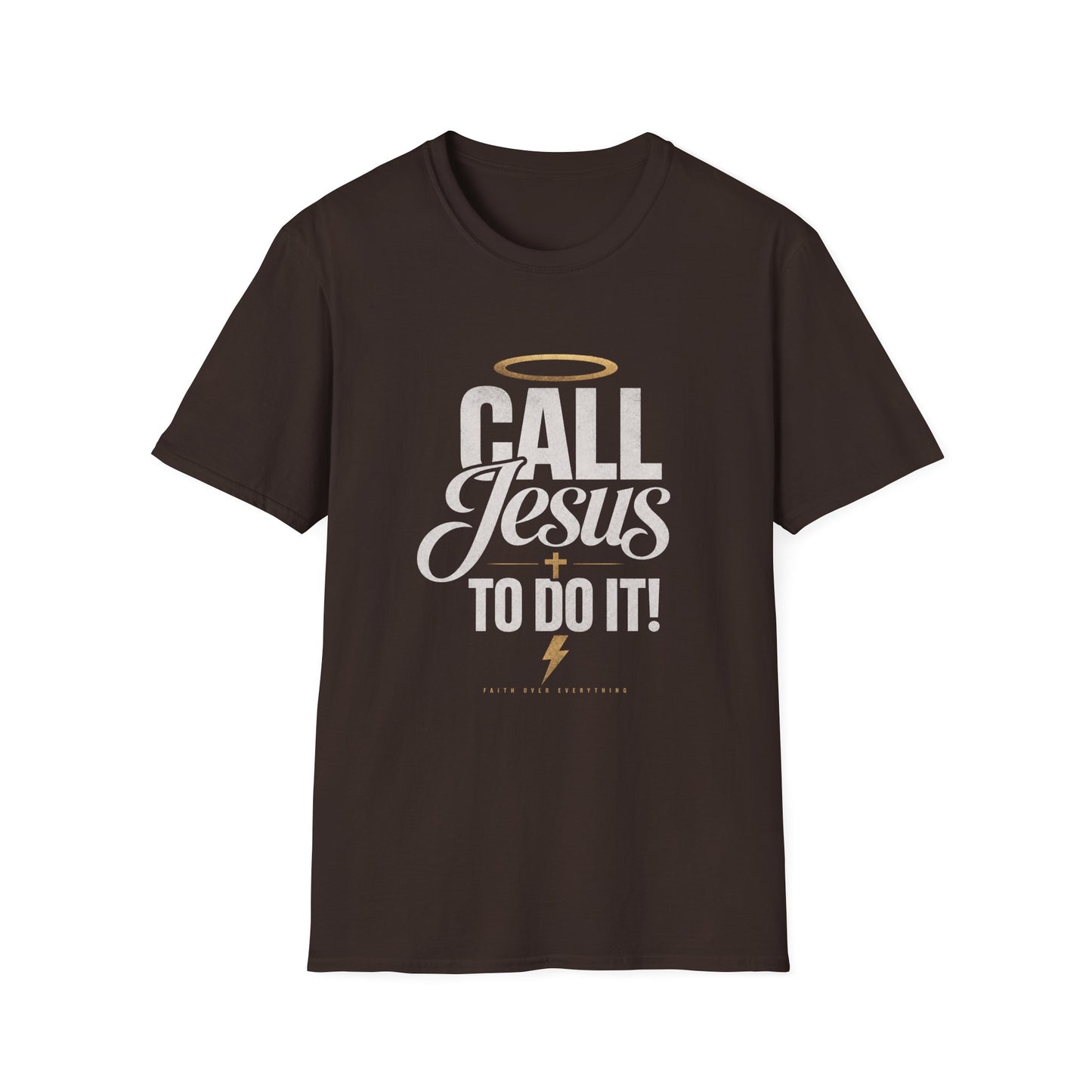Christian Faith T-Shirt | "Call Jesus" Halo Vintage Graphic Tee | Unisex Gift