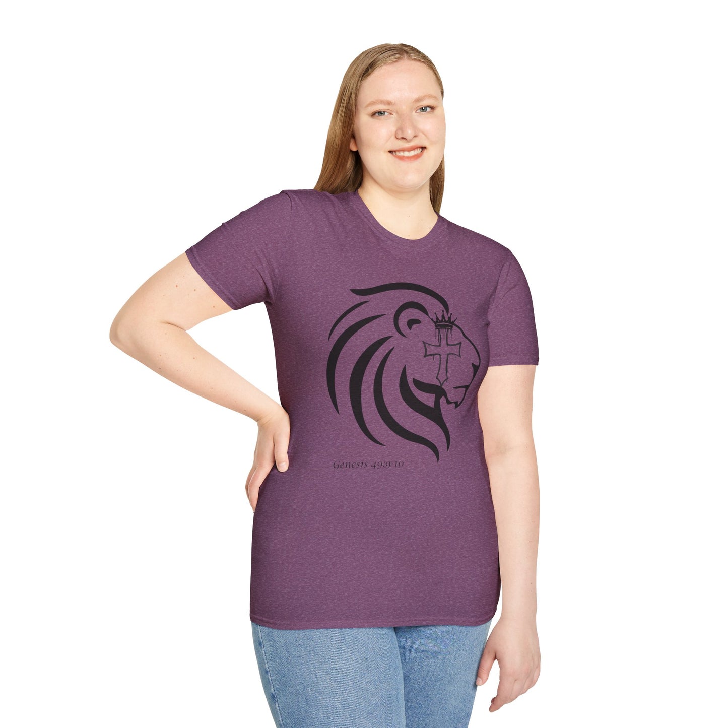 Crowned Lion with Cross T-Shirt, Lion of Judah Christian Graphic Tee, Faith Based Shirt, Religious Gift for Men Women