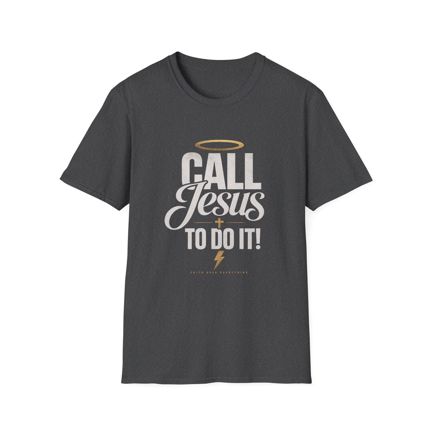 Christian Faith T-Shirt | "Call Jesus" Halo Vintage Graphic Tee | Unisex Gift