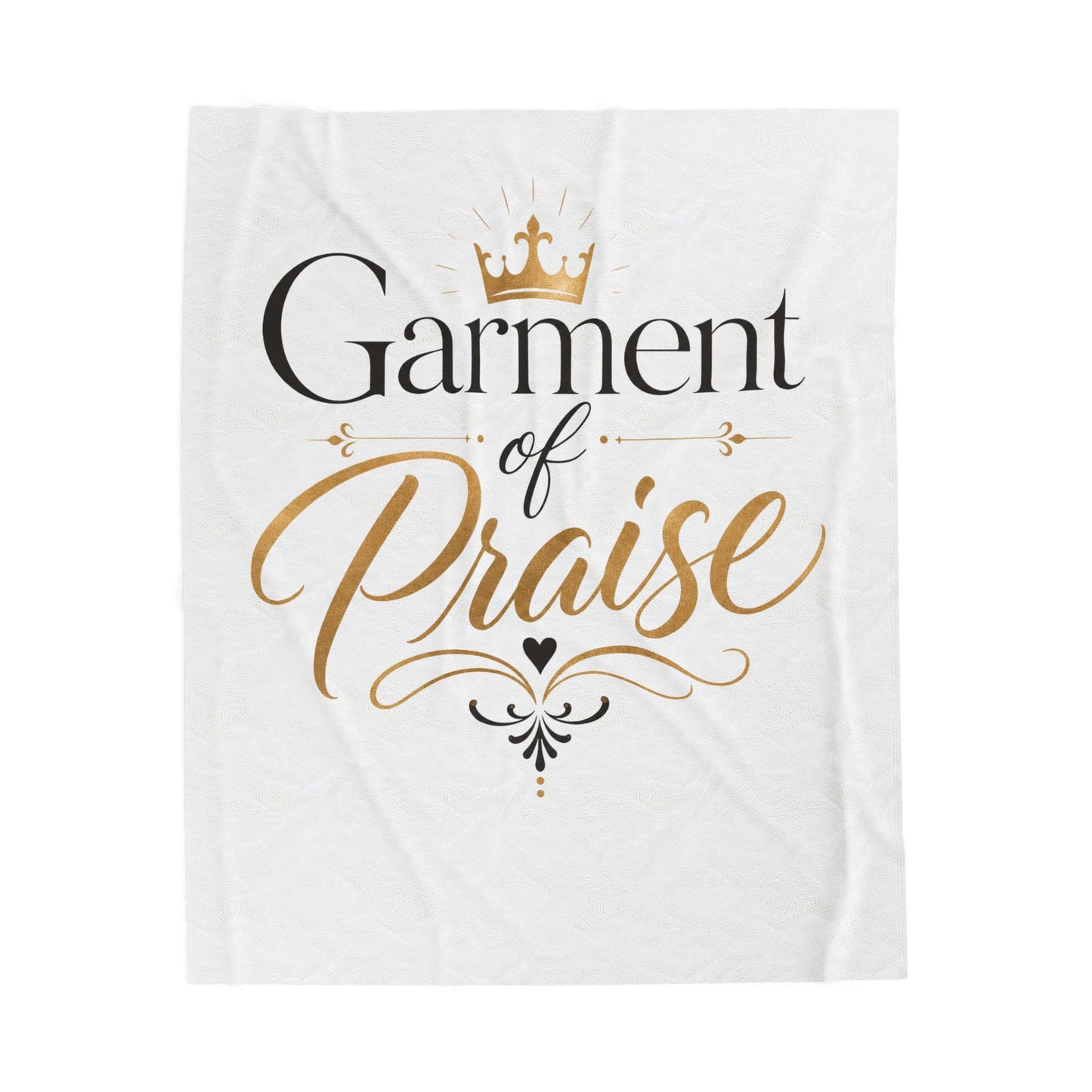 Garment of Praise Plush Blanket – Faith-Inspired Velveteen Throw | Christian Gift for Church, Prayer & Worship