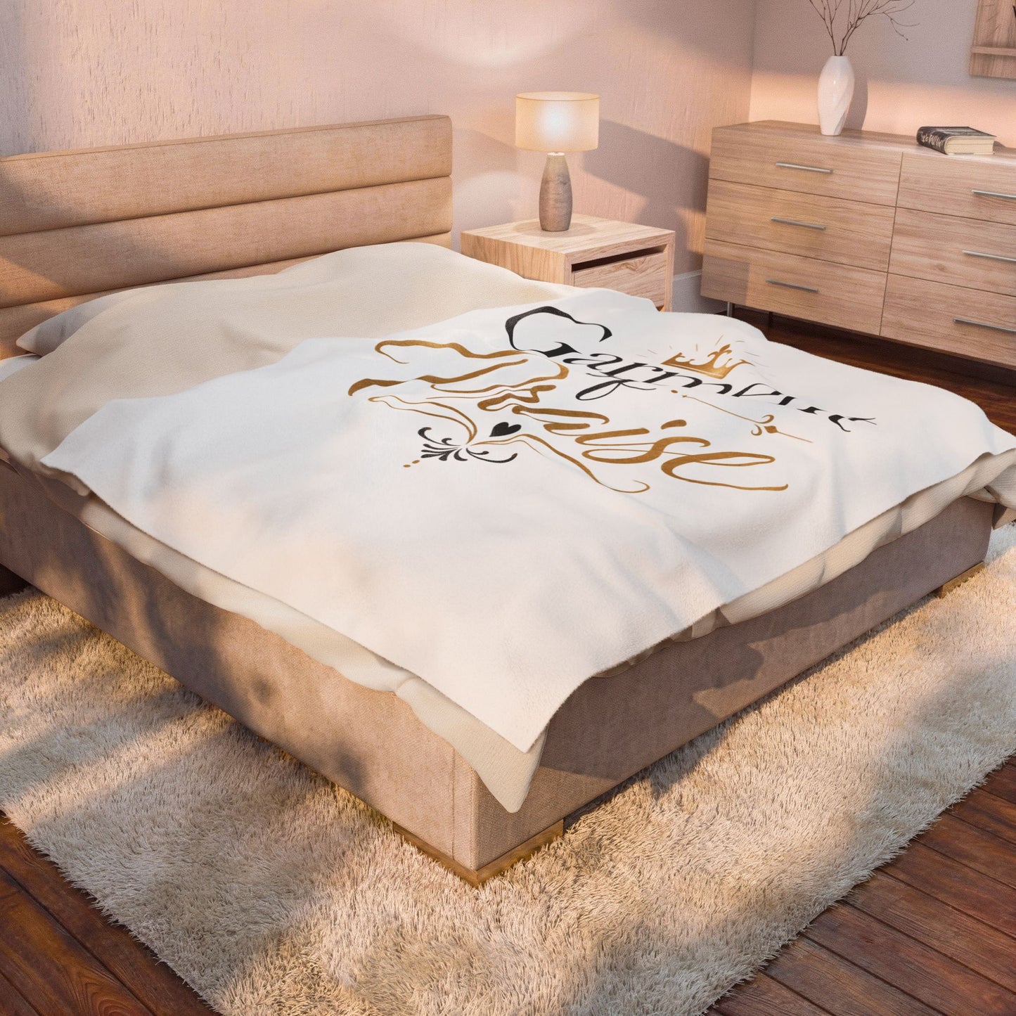 Garment of Praise Plush Blanket – Faith-Inspired Velveteen Throw | Christian Gift for Church, Prayer & Worship
