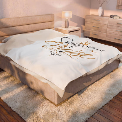 Garment of Praise Plush Blanket – Faith-Inspired Velveteen Throw | Christian Gift for Church, Prayer & Worship
