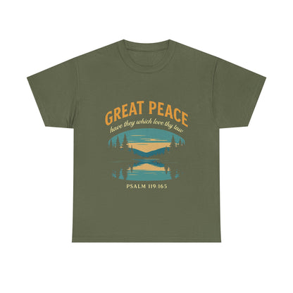 Great Peace Vintage Lake Tee | Nature Graphic T-Shirt | Camping & Outdoor Unisex Shirt