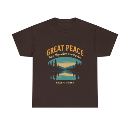 Great Peace Vintage Lake Tee | Nature Graphic T-Shirt | Camping & Outdoor Unisex Shirt
