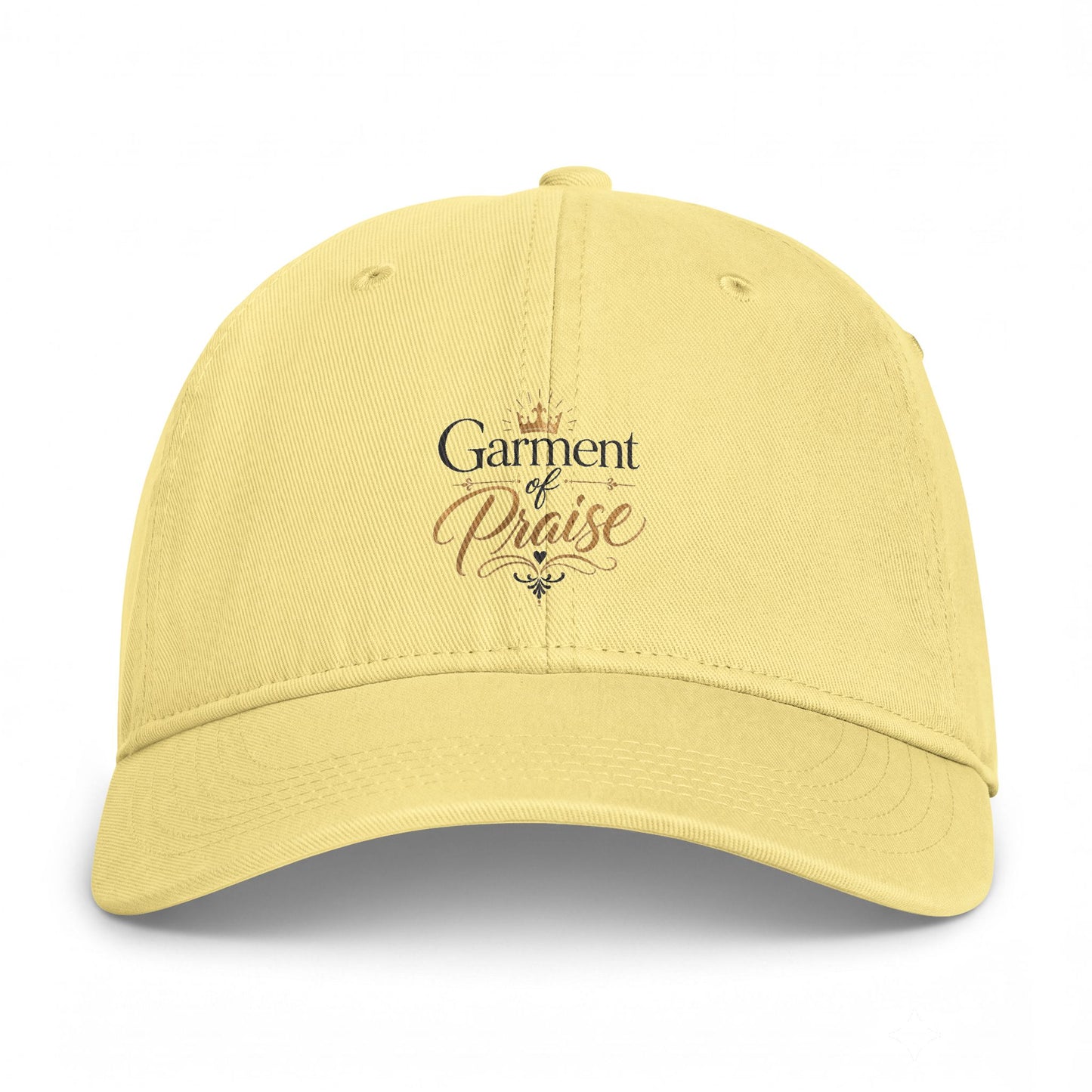 Garment of Praise Washed Cotton Cap | Embroidered Coastal Baseball Hat | Unstructured Vintage-Washed Dad Hat