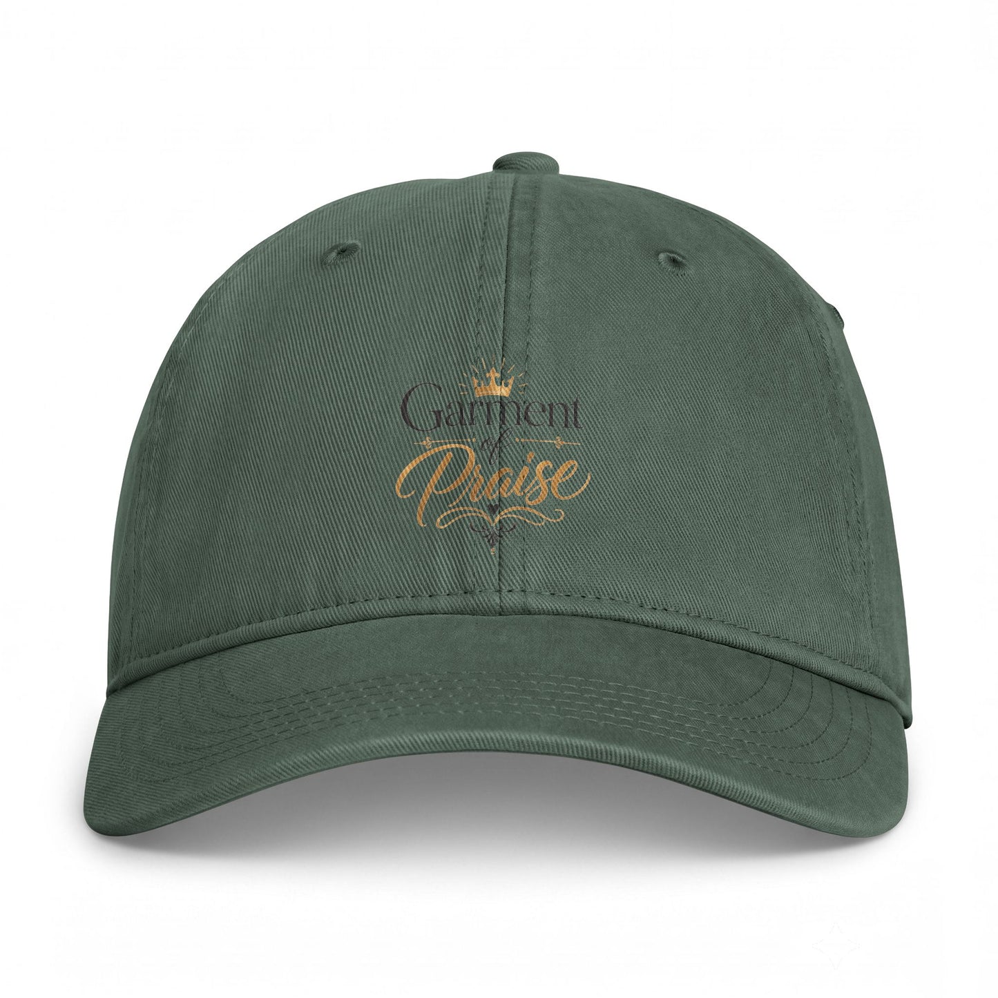 Garment of Praise Washed Cotton Cap | Embroidered Coastal Baseball Hat | Unstructured Vintage-Washed Dad Hat