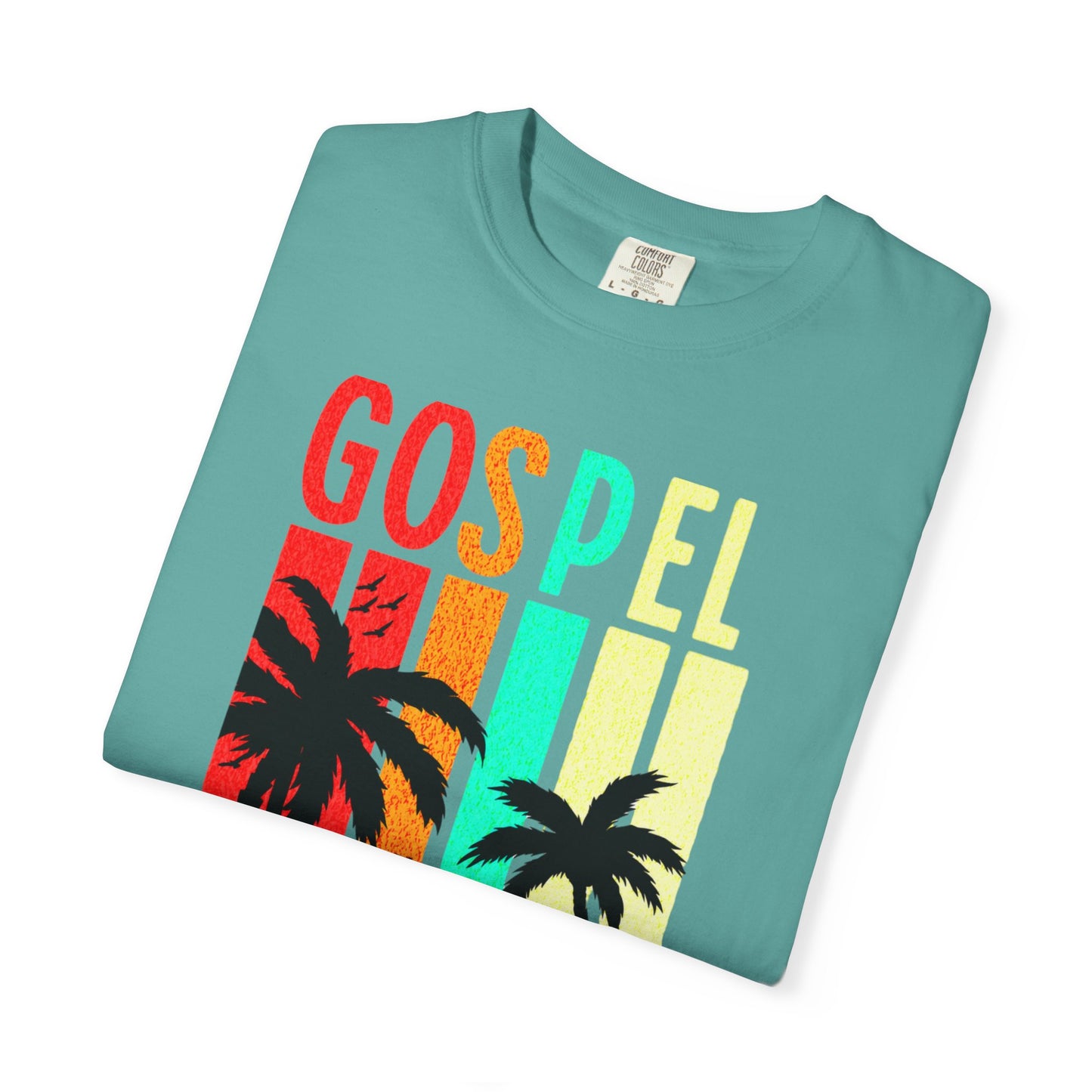 Gospel Surf T-Shirt — "Time to Shine" Palm Tree Christian Beach Tee