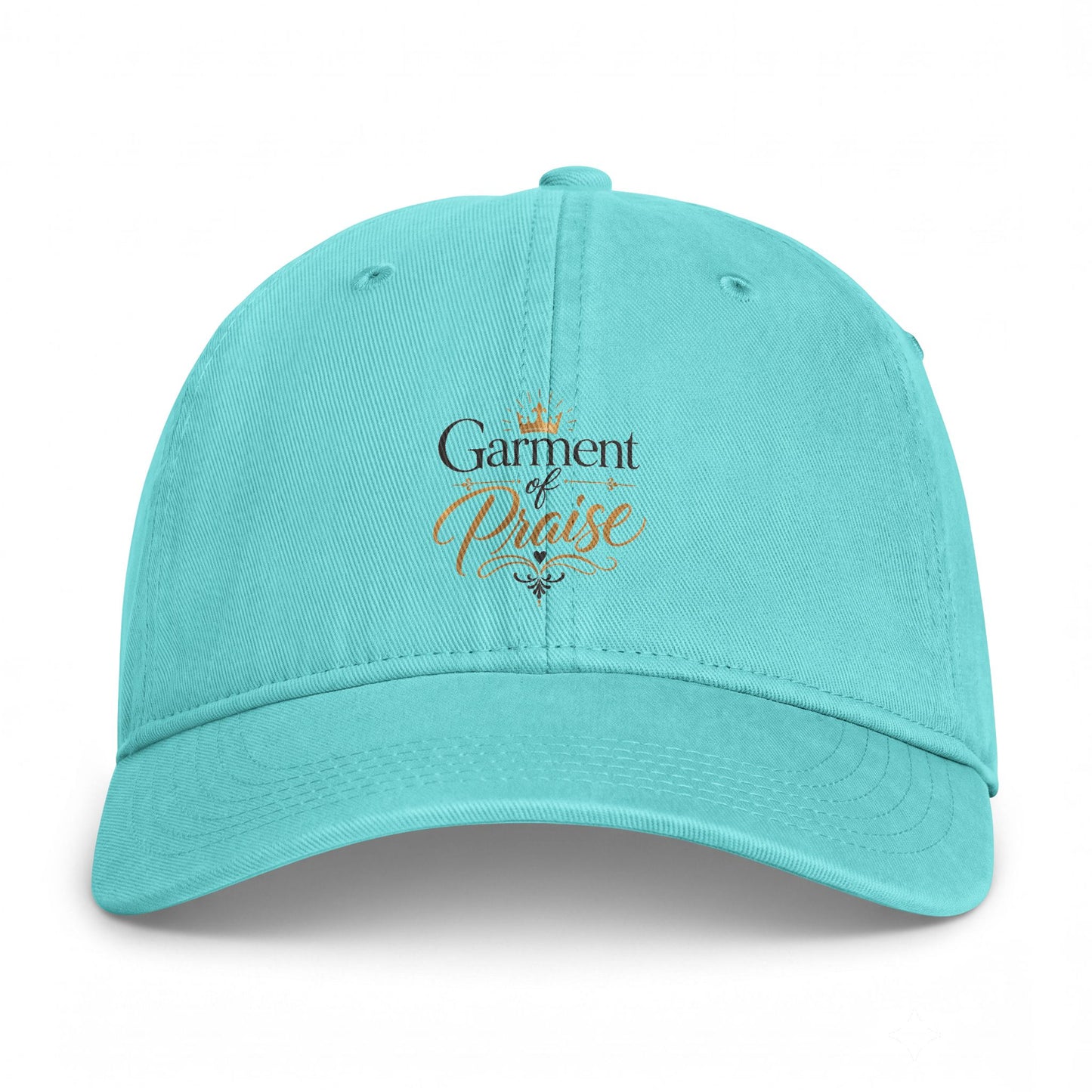 Garment of Praise Washed Cotton Cap | Embroidered Coastal Baseball Hat | Unstructured Vintage-Washed Dad Hat