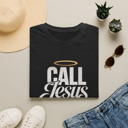 Christian Faith T-Shirt | "Call Jesus" Halo Vintage Graphic Tee | Unisex Gift