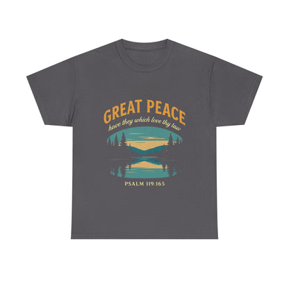 Great Peace Vintage Lake Tee | Nature Graphic T-Shirt | Camping & Outdoor Unisex Shirt